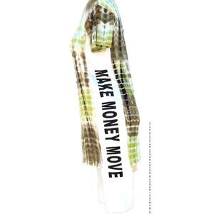 Rayon and Spandex "Make Money Move" T-Shirt Dress Size M Camoflague Green